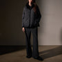Sherpa Lined Insulated Snap Front Jacket  in Black/Black | James Perse Los Angeles
