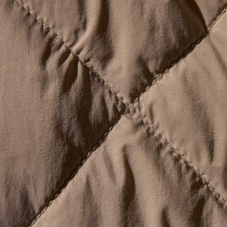 Sherpa Lined Insulated Snap Front Jacket  in Light Tan/Natural | James Perse Los Angeles