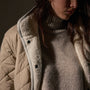 Sherpa Lined Insulated Snap Front Jacket  in Light Tan/Natural | James Perse Los Angeles