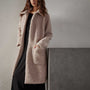 Sherpa Funnel Neck Coat in Nude | James Perse Los Angeles
