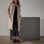 Sherpa Funnel Neck Coat in Nude | James Perse Los Angeles