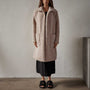 Sherpa Funnel Neck Coat in Nude | James Perse Los Angeles