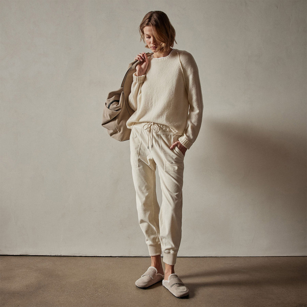 Corduroy Utility Pant in Canvas Pigment | James Perse Los Angeles