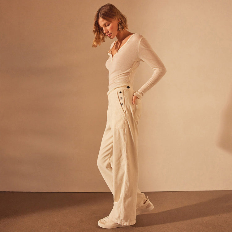 Pacifica Corduroy Pant in Canvas Pigment | James Perse Los Angeles