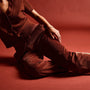 Wide Leg Corduroy Pant in Goji Pigment | James Perse Los Angeles