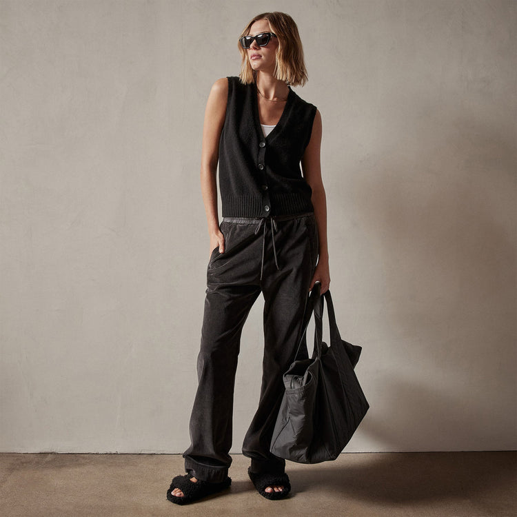Wide Leg Corduroy Pant in Magma Pigment | James Perse Los Angeles