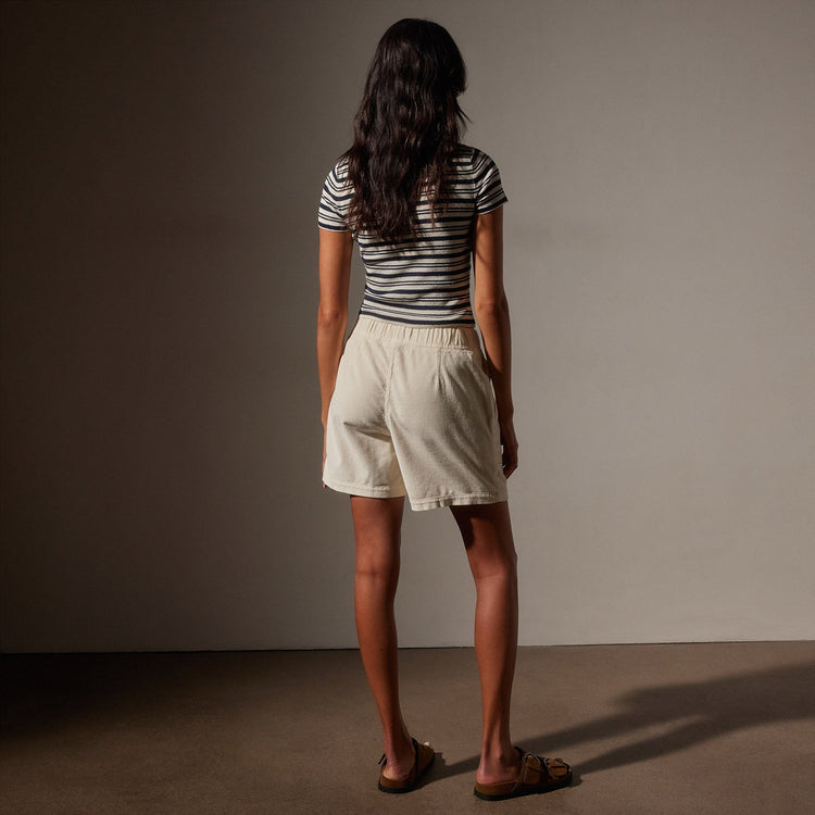 Lightweight Wide Cord Short in Canvas Pigment | James Perse Los Angeles
