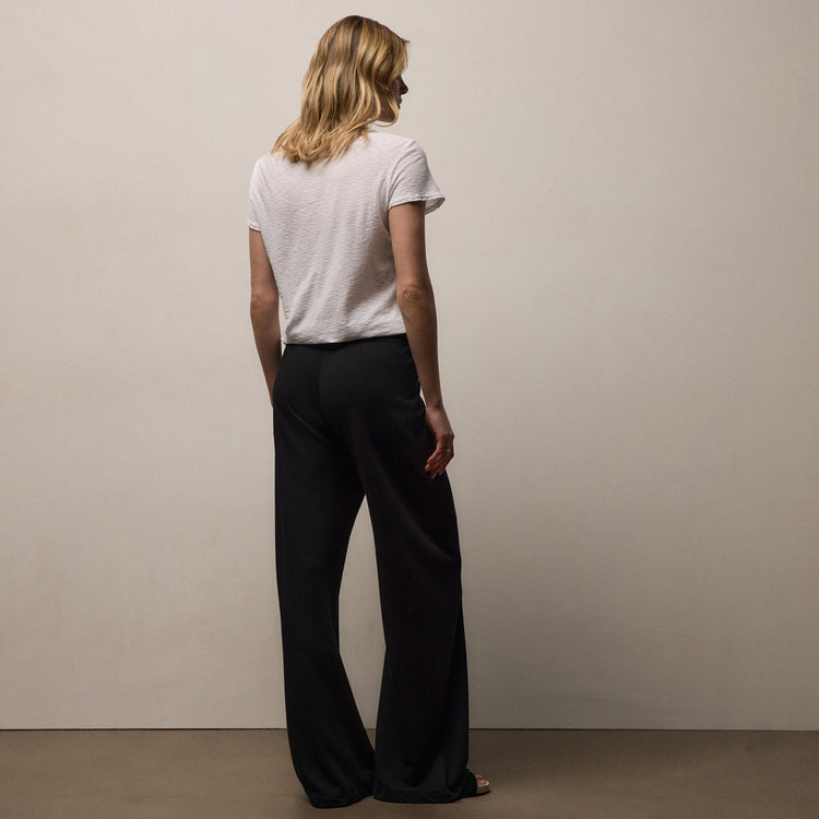 Vintage French Terry Wide Leg Sweatpant in Black | James Perse Los Angeles