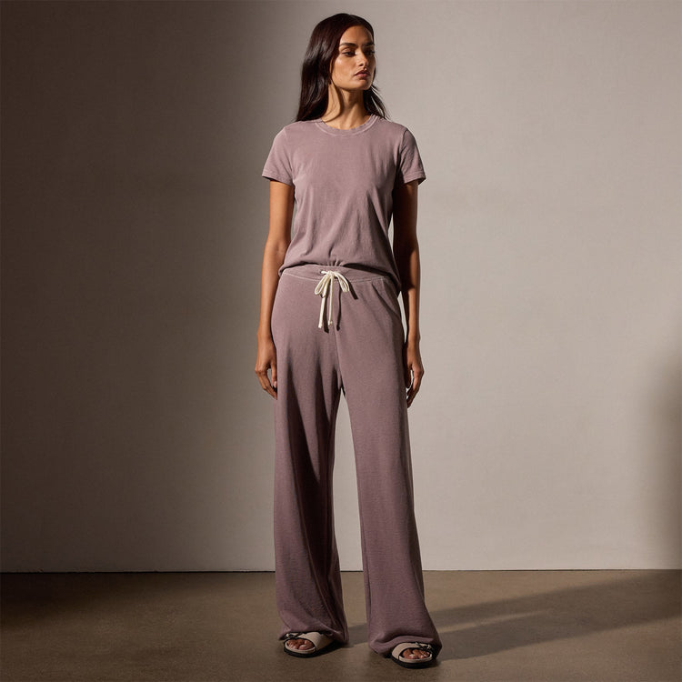 Wide Leg Sweatpant in Red Ash Pigment | James Perse Los Angeles