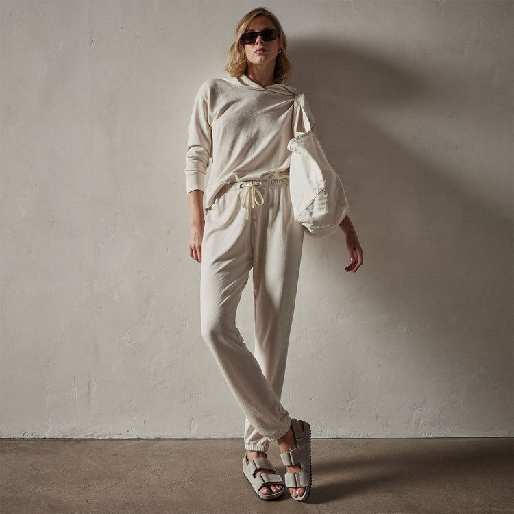 French Terry Sweat Pant in Canvas Pigment | James Perse Los Angeles