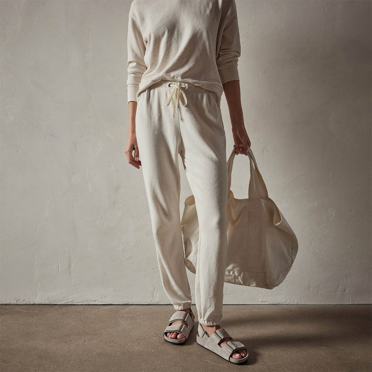 French Terry Sweat Pant in Canvas Pigment | James Perse Los Angeles