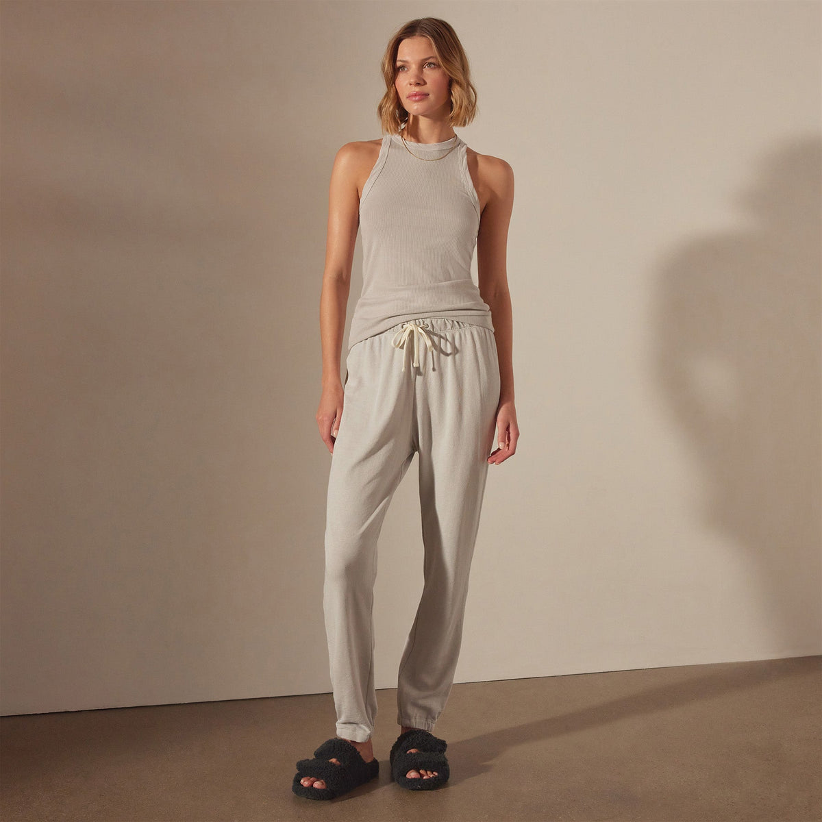 French Terry Sweat Pant in Salt Pigment | James Perse Los Angeles