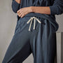 Vintage French Terry Cutoff Sweatpant in Blue Oil Pigment | James Perse Los Angeles