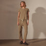 Vintage French Terry Cutoff Sweatpant in Cashew Pigment | James Perse Los Angeles