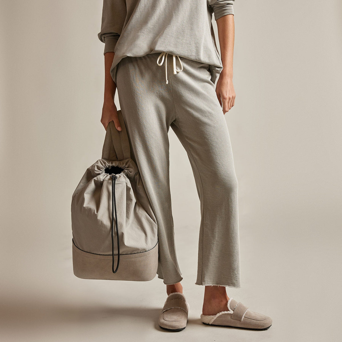 Vintage French Terry Cutoff Sweatpant in Dapple Pigment | James Perse Los Angeles