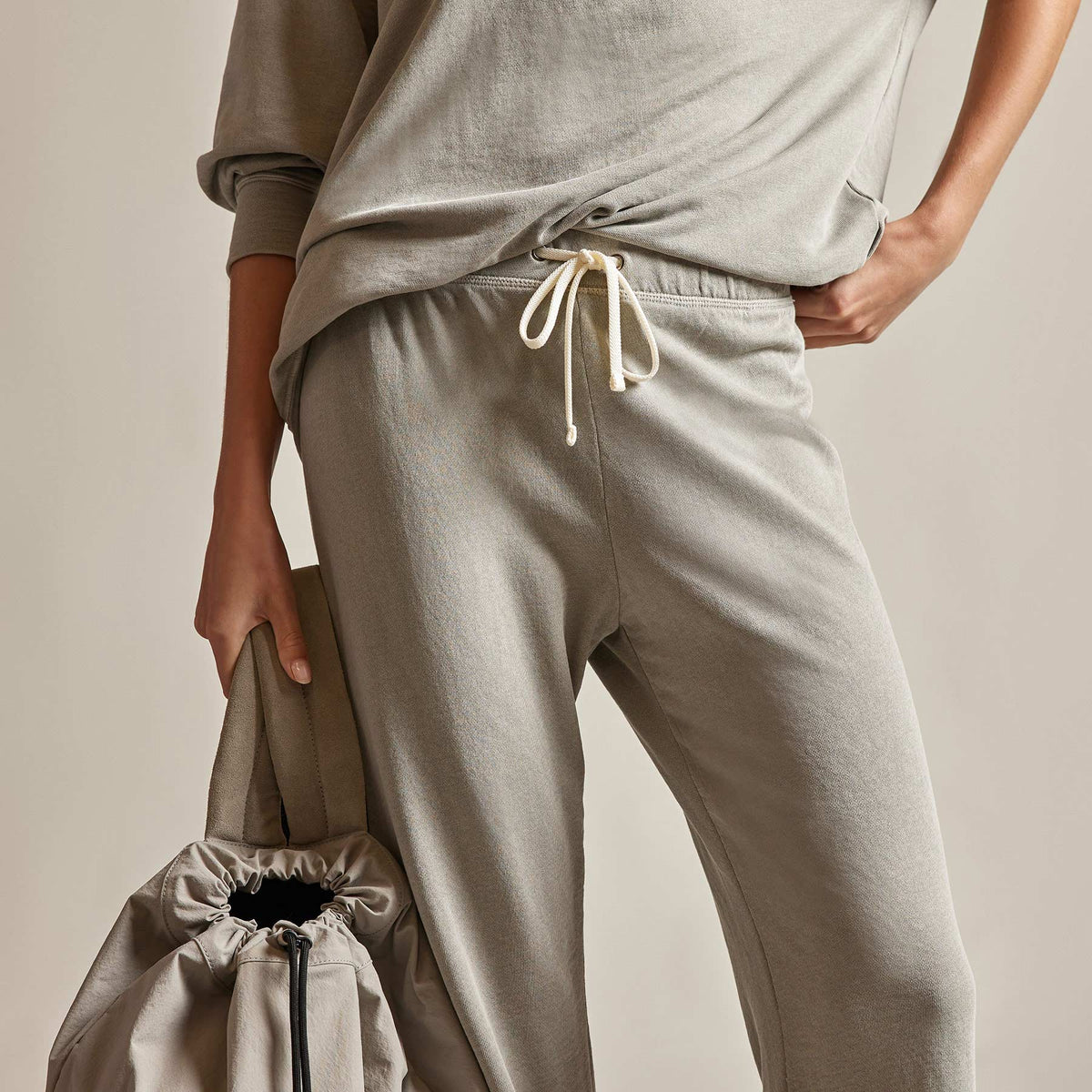 Vintage French Terry Cutoff Sweatpant in Dapple Pigment | James Perse Los Angeles