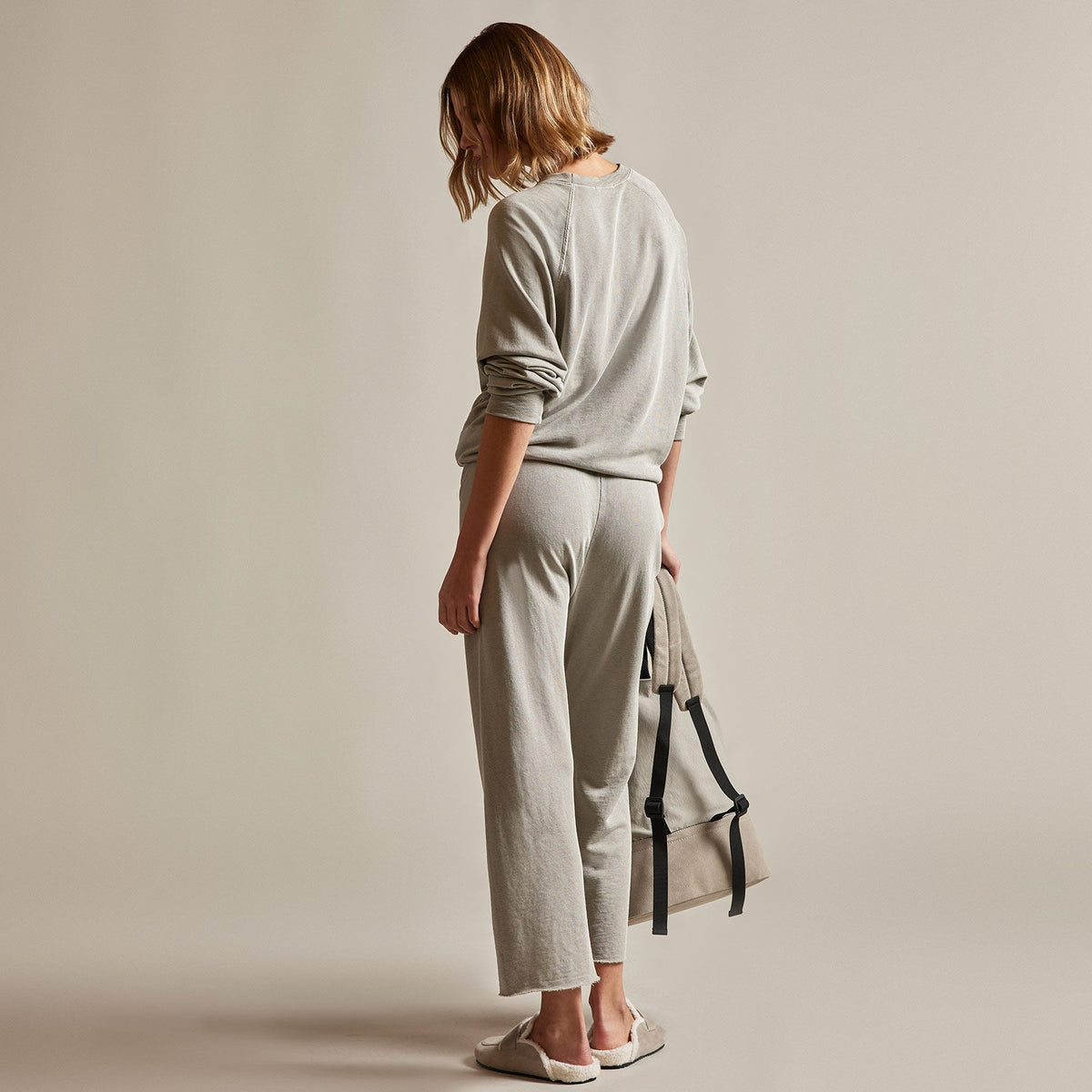 Vintage French Terry Cutoff Sweatpant in Dapple Pigment | James Perse Los Angeles