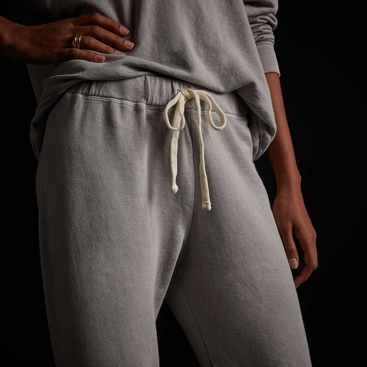 Vintage French Terry Cropped Sweatpant  In Fog Pigment | James Perse Los Angeles