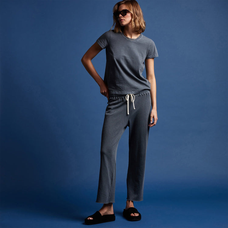 Vintage French Terry Cutoff Sweatpant in Maine Pigment | James Perse Los Angeles