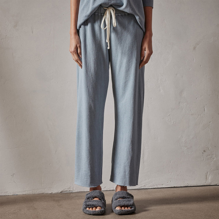 Vintage French Terry Cutoff Sweatpant in Ocean Mist Pigment | James Perse Los Angeles