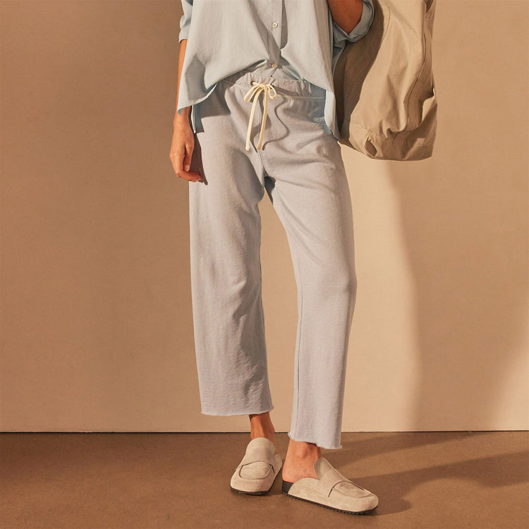 Vintage French Terry Cutoff Sweatpant in Open Sky Pigment | James Perse Los Angeles