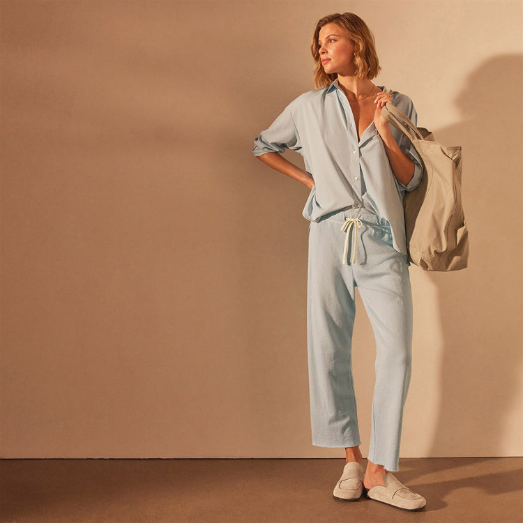 Vintage French Terry Cutoff Sweatpant in Open Sky Pigment | James Perse Los Angeles