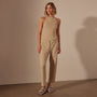 Vintage French Terry Cutoff Sweatpant in Sand Dune Pigment | James Perse Los Angeles