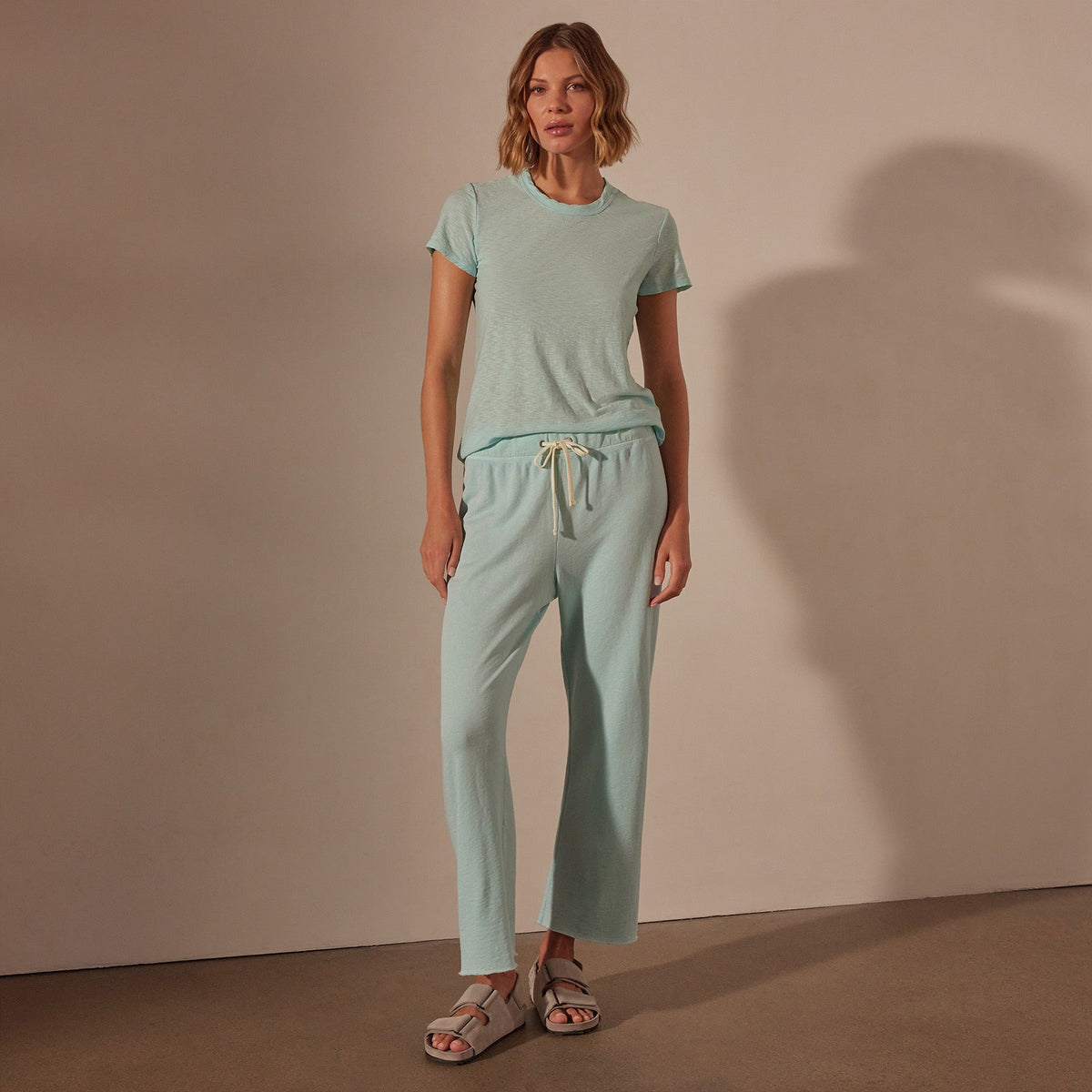 Vintage French Terry Cutoff Sweatpant in Taffy Pigment | James Perse Los Angeles