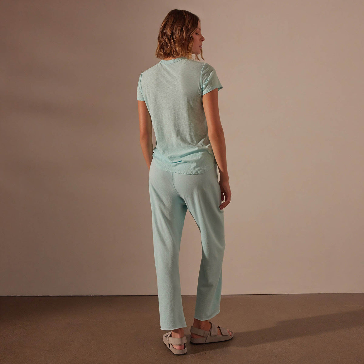 Vintage French Terry Cutoff Sweatpant in Taffy Pigment | James Perse Los Angeles