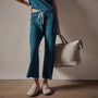 Vintage French Terry Cutoff Sweatpant in Teal Pigment | James Perse Los Angeles