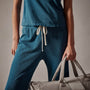 Vintage French Terry Cutoff Sweatpant in Teal Pigment | James Perse Los Angeles