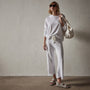 Vintage French Terry Cutoff Sweatpant in White | James Perse Los Angeles