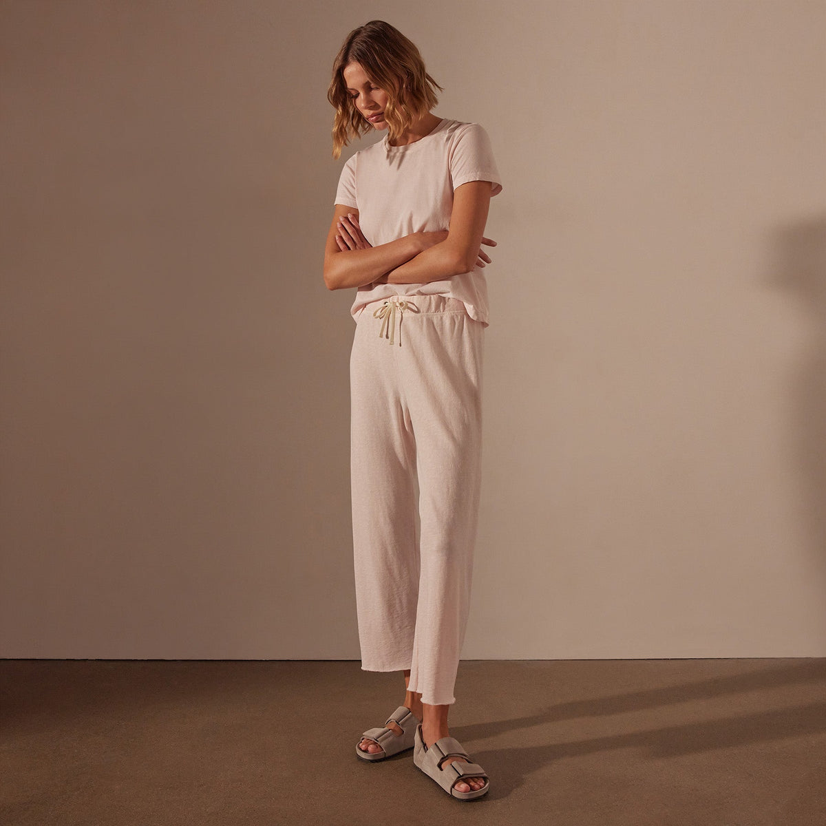 Vintage French Terry Cutoff Sweatpant in Zephyr Pigment | James Perse Los Angeles