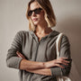 Vintage French Terry Zip Up Hoodie in Burro Pigment | James Perse Los Angeles