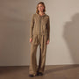 Vintage French Terry Zip Up Hoodie in Cashew Pigment | James Perse Los Angeles
