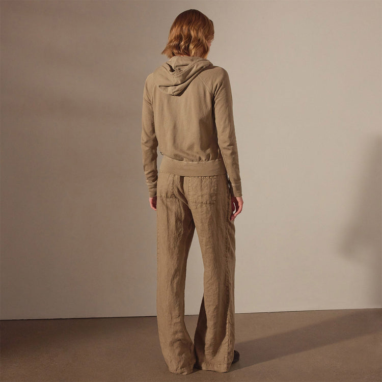 Vintage French Terry Zip Up Hoodie in Cashew Pigment | James Perse Los Angeles