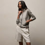 Vintage French Terry Zip Up Hoodie in Fog Pigment | James Perse Los Angeles