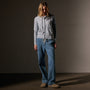 Vintage French Terry Zip Up Hoodie in Grey Glacier Pigment | James Perse Los Angeles