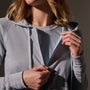 Vintage French Terry Zip Up Hoodie in Grey Glacier Pigment | James Perse Los Angeles