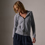 Vintage French Terry Zip Up Hoodie in Grey Sky Pigment | James Perse Los Angeles