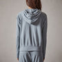 Vintage French Terry Zip Up Hoodie in Ocean Mist Pigment | James Perse Los Angeles