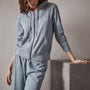 Vintage French Terry Zip Up Hoodie in Ocean Mist Pigment | James Perse Los Angeles