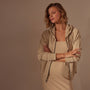 Vintage French Terry Zip Up Hoodie in Sand Dune Pigment | James Perse Los Angeles