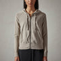 Vintage French Terry Zip Up Hoodie in String Pigment | James Perse Los Angeles