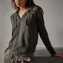 Vintage French Terry Zip Up Hoodie in Tent Pigment | James Perse Los Angeles