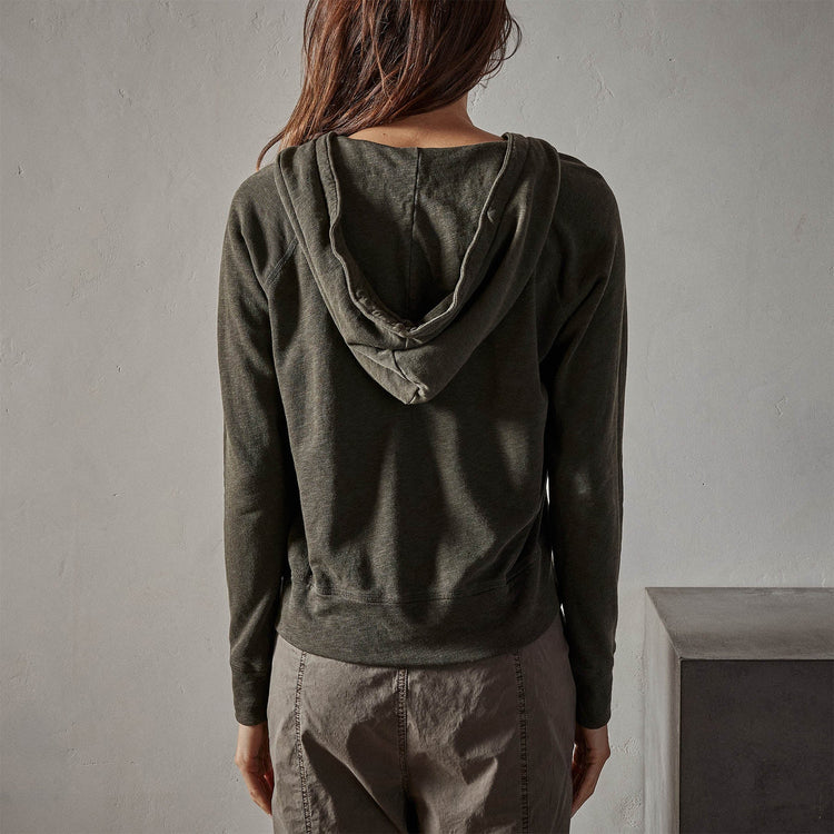 Vintage French Terry Zip Up Hoodie in Tent Pigment | James Perse Los Angeles