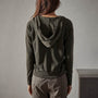 Vintage French Terry Zip Up Hoodie in Tent Pigment | James Perse Los Angeles