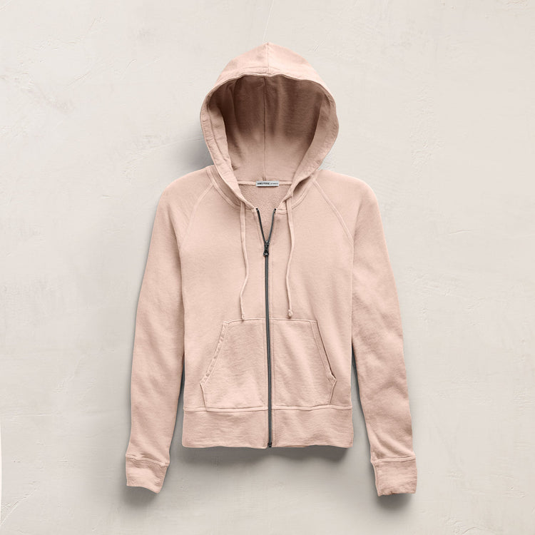 Vintage French Terry Zip Up Hoodie in Zephyr Pigment | James Perse Los Angeles