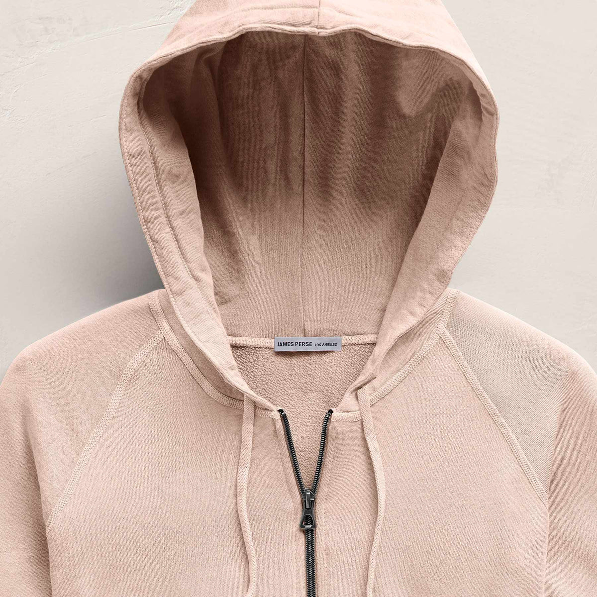 Vintage French Terry Zip Up Hoodie in Zephyr Pigment | James Perse Los Angeles