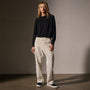 French Terry Cropped Mock Neck  in Black | James Perse Los Angeles